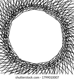 Marco cuadrado de estilo doodle dibujado a mano.