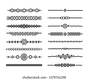 Hand drawn doodle style vector borders elements isolated on white background