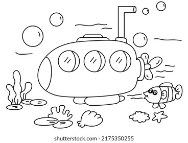 5,830 Submarines coloring Stock Vectors, Images & Vector Art | Shutterstock