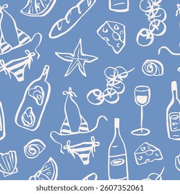 Hand drawn doodle summer vacation background