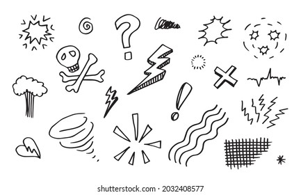 Hand drawn doodle Swearing isolated on white background.vector illustration. 