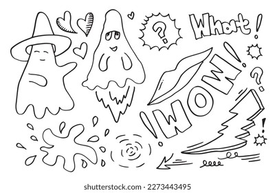 Hand drawn doodle Swearing isolated on white background.