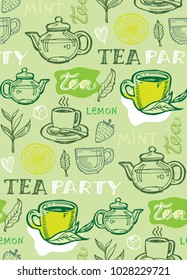 Hand drawn doodle tea