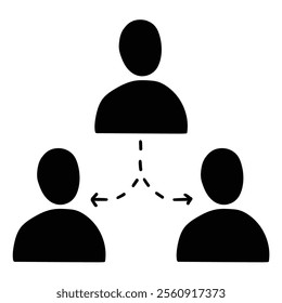 Hand drawn doodle teamwork icon isolated on white background. Vector illustration.