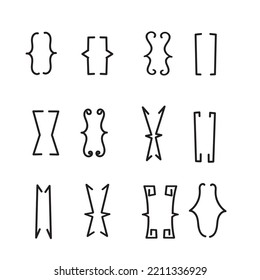 hand drawn doodle text bracket illustration icon