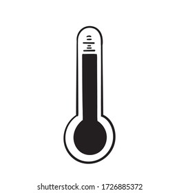 hand drawn doodle thermometer icon illustration vector