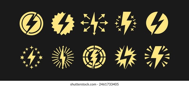 hand drawn doodle thunder bolt illustration vector isolated background