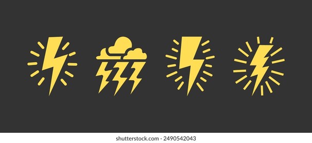 hand drawn doodle thunder bolt illustration isolated background