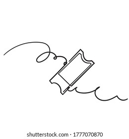 icono de la entrada de doodle dibujado a mano vector