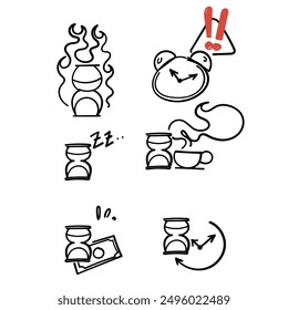handgezeichnete Zeitmanagement-Illustration