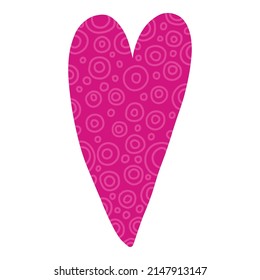Hand drawn doodle tribal heart. Design element for Valentines day or wedding date on white background.