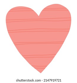 Hand drawn doodle tribal heart. Design element for Valentines day or wedding date on white background.