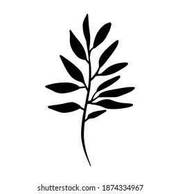 Ficus Plant One Line Drawing Hand Stock Vector (Royalty Free ...