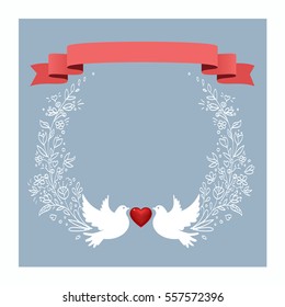 Hand drawn doodle vector floral frame