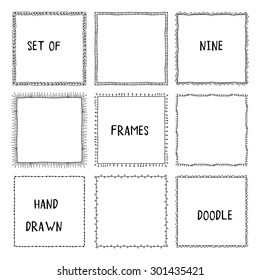 Hand Drawn Doodle Vector Frames