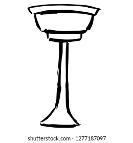 Hand Drawn or Doodle Vector Illustration of Chair on Isolated Background. Graphic Design for T-shirt, Poster, Card, Template, and more