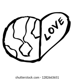 Hand Drawn or Doodle Vector Illustration of Earth on Isolated Background. Graphic Design for T-shirt, Poster, Card, Template, and more