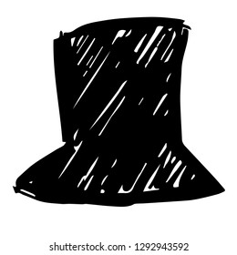 Hand Drawn or Doodle Vector Illustration of Hat or Cap on Isolated Background. Graphic Design for T-shirt, Poster, Card, Template, and more