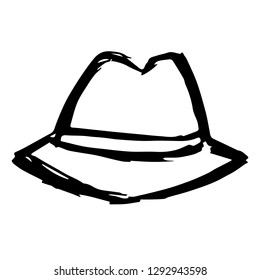 Hand Drawn or Doodle Vector Illustration of Hat or Cap on Isolated Background. Graphic Design for T-shirt, Poster, Card, Template, and more