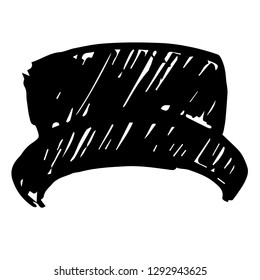 Hand Drawn or Doodle Vector Illustration of Hat or Cap on Isolated Background. Graphic Design for T-shirt, Poster, Card, Template, and more