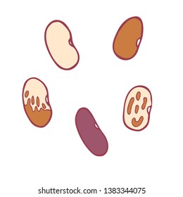 Hand drawn doodle vector isolated beans, great design for any purposes.