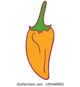 Hand drawn doodle vector isolated pepper, great design for any purposes.