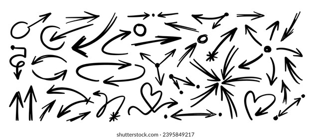 Hand drawn doodle vector set. Collection of cute hand drawn doodle.