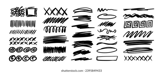 Hand drawn doodle vector set. Collection of cute hand drawn doodle.