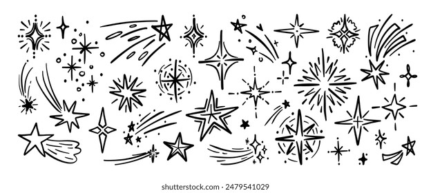 Hand drawn doodle vector set. Collection of cute hand drawn doodle.