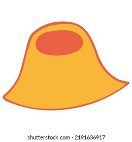 Hand Drawn Doodle Vulcan Isolated on White Background.