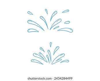Hand drawn doodle water splash vector