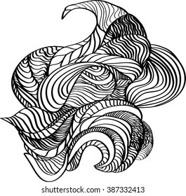 Hand Drawn Doodle Wave Element