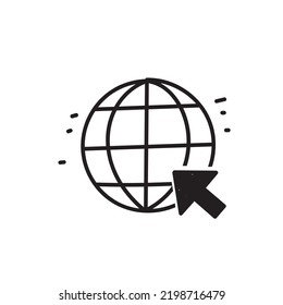 hand drawn doodle website icon illustration vector