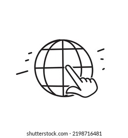 handgezeichnete doodle-Website-Symbol, Vektorgrafik