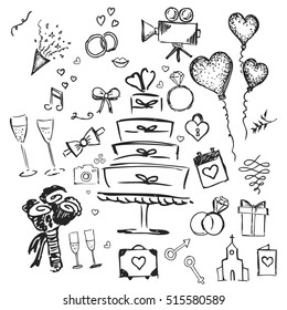 Hand Drawn Doodle Wedding Collection