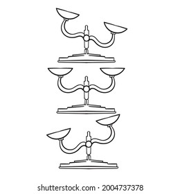 hand drawn doodle weight scale concept illustration vector