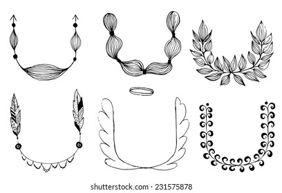Hand Drawn Doodle Wreath