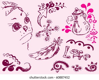 Hand drawn doodles