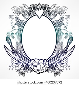Hand drawn doodles frame in surf style. SURF. LOVE. PEACE. This Emblem in comic style can be used as tattoo or as a print on T-shirts and bags. Vector hipster insignia. Isolated illustration.