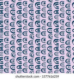Hand drawn doodles seamless pattern. Vector abstract background