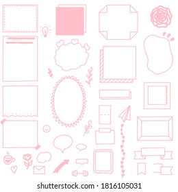 Hand drawn doodles for time planning, ideas or bullet journaling. 