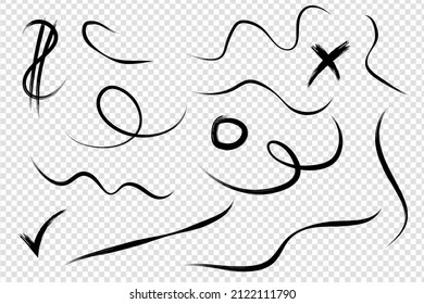 Doodles dibujados a mano. Dibujo de lápiz vectorial Ornamento vectorial de lápiz.