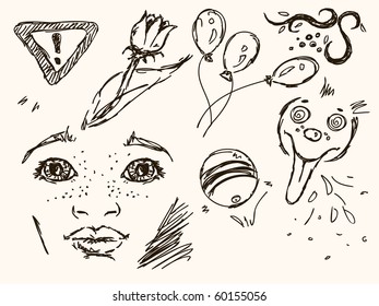 Hand drawn doodles Vector. Visit my portfolio for big collection of doodles
