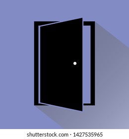 Hand drawn door icon. Vector illustration.