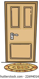 Hand Drawn Door, Vector Illustration