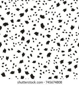 Hand drawn dot seamless background. Surface brush stroke decoration.Vector illustration. Modern cloth design, wallpaper, wrapping.
