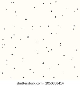 Hand drawn dots on a white background. Vector seamless pattern