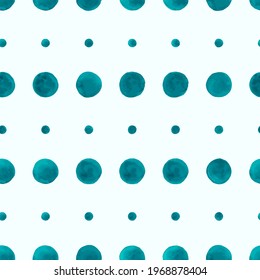 Hand Drawn Dots Pattern. Seamless Polka Repeat. Watercolor Spots Backdrop. Simple Hand Drawn Dots Pattern. Vector Ink Wallpaper. Blue Circles Design. Graphic Rounds. Hand Drawn Dots Pattern.