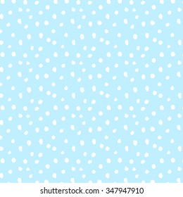 Hand drawn dots. snow seamless pattern, vector illustration.