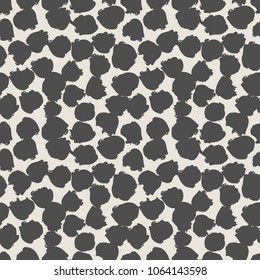 Hand drawn dots and spots. Seamless pattern.